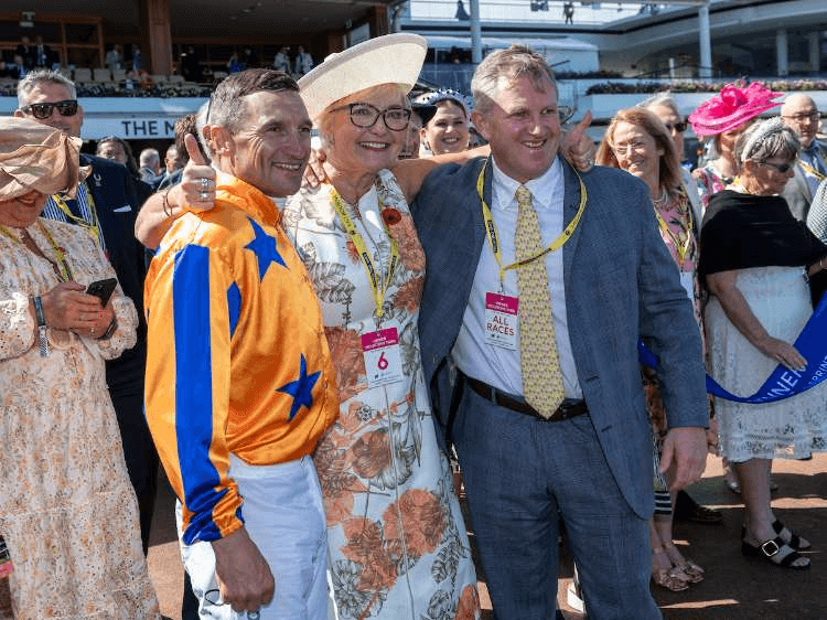 Opie Bosson, Karyn Fenton-Ellis and Mark Walker after Imperatriz won the G1 Champions Sprint | Image courtesy of The Image Is Everything